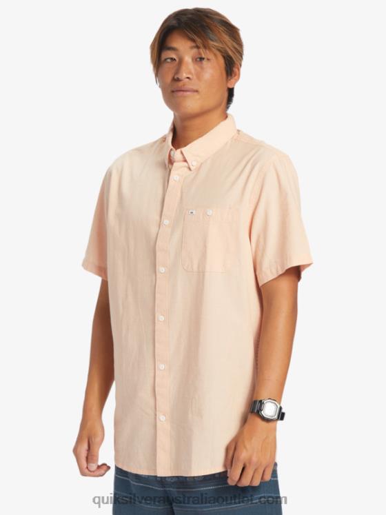 Quiksilver Men Winfall Short Sleeve Shirt H2N4B378 copper tan