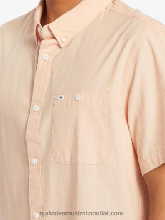 Quiksilver Men Winfall Short Sleeve Shirt H2N4B378 copper tan