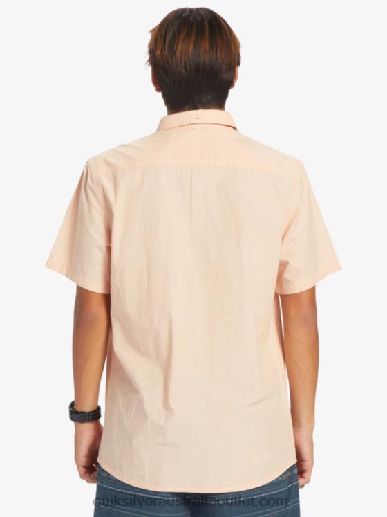Quiksilver Men Winfall Short Sleeve Shirt H2N4B378 copper tan