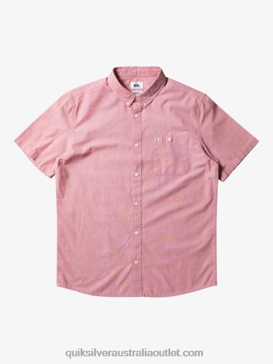 Quiksilver Men Winfall Short Sleeve Shirt H2N4B379 red ochre