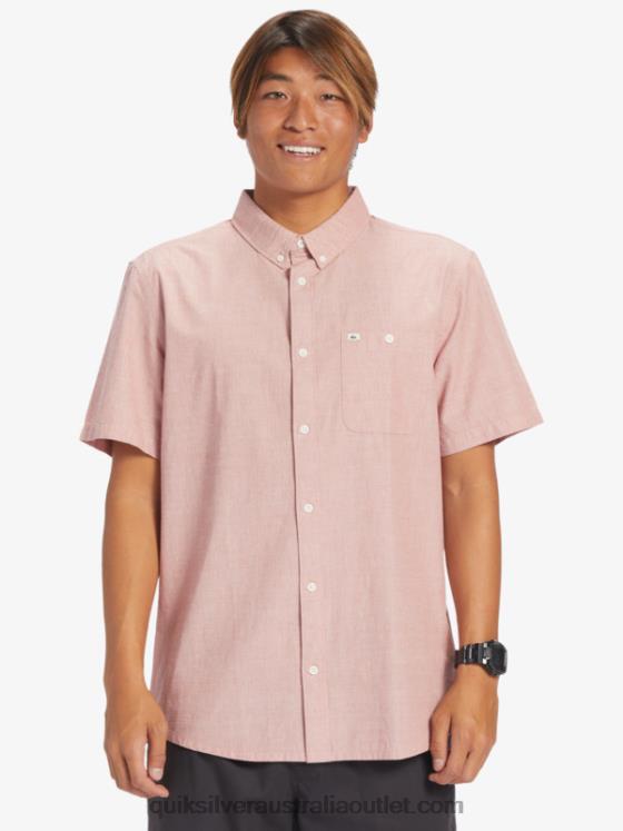 Quiksilver Men Winfall Short Sleeve Shirt H2N4B379 red ochre