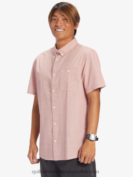 Quiksilver Men Winfall Short Sleeve Shirt H2N4B379 red ochre