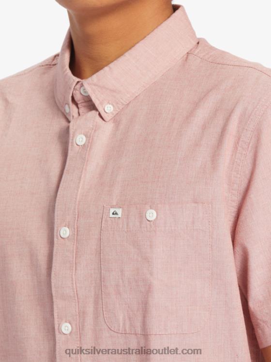 Quiksilver Men Winfall Short Sleeve Shirt H2N4B379 red ochre