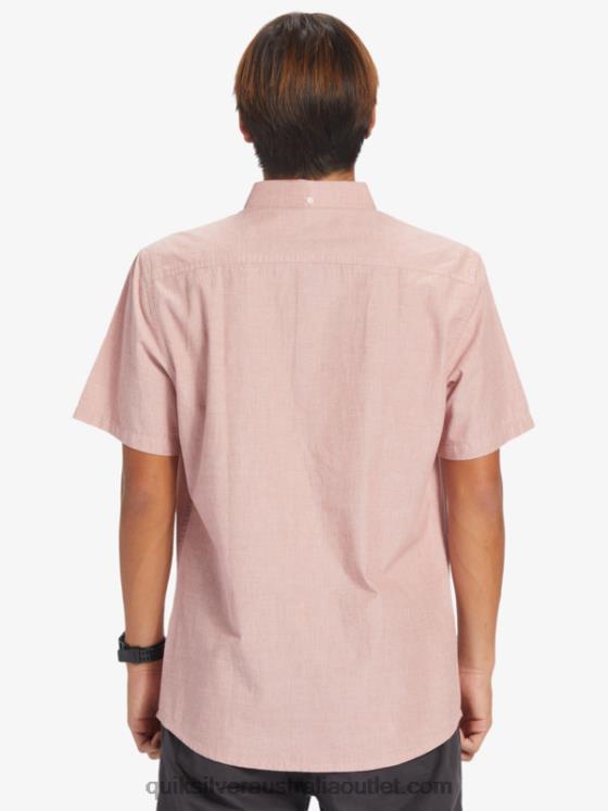 Quiksilver Men Winfall Short Sleeve Shirt H2N4B379 red ochre