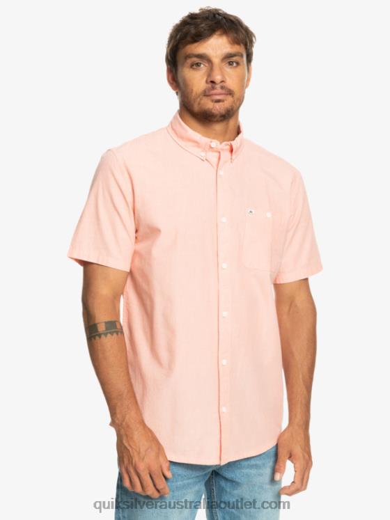 Quiksilver Men Winfall Short Sleeve Shirt H2N4B380 fresh salmon
