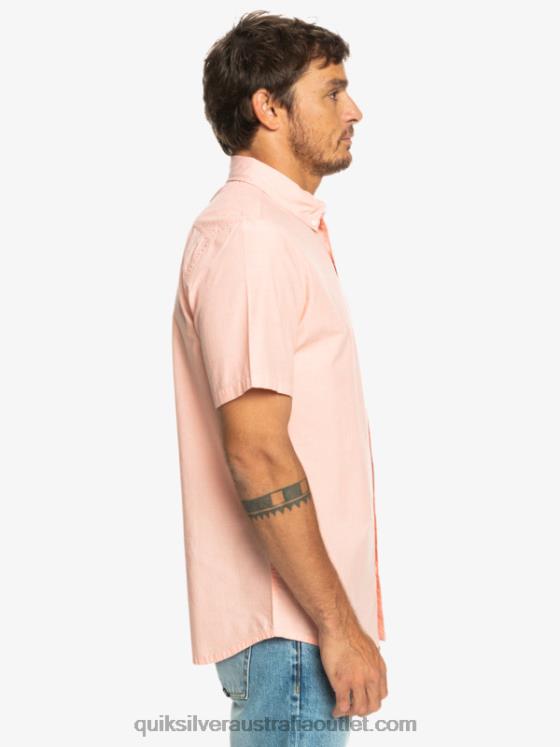 Quiksilver Men Winfall Short Sleeve Shirt H2N4B380 fresh salmon