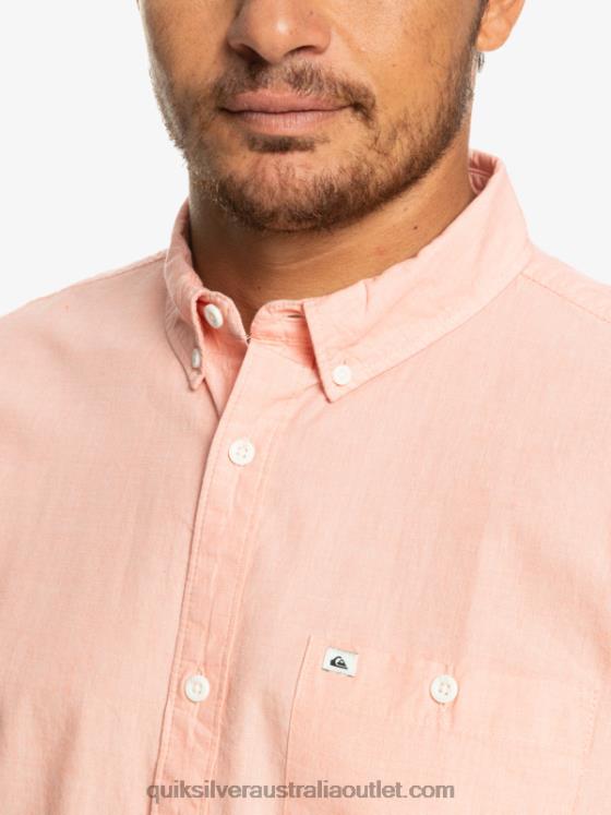 Quiksilver Men Winfall Short Sleeve Shirt H2N4B380 fresh salmon