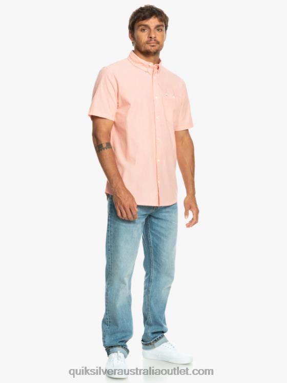 Quiksilver Men Winfall Short Sleeve Shirt H2N4B380 fresh salmon