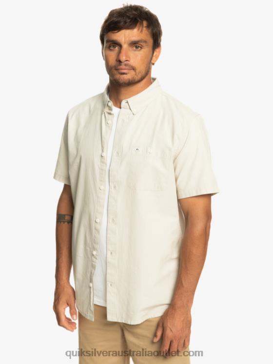 Quiksilver Men Winfall Short Sleeve Shirt H2N4B381 plaza taupe