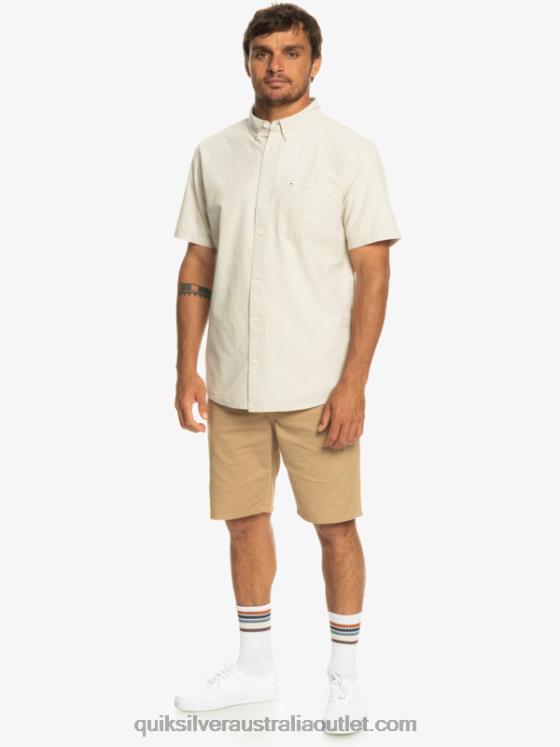 Quiksilver Men Winfall Short Sleeve Shirt H2N4B381 plaza taupe