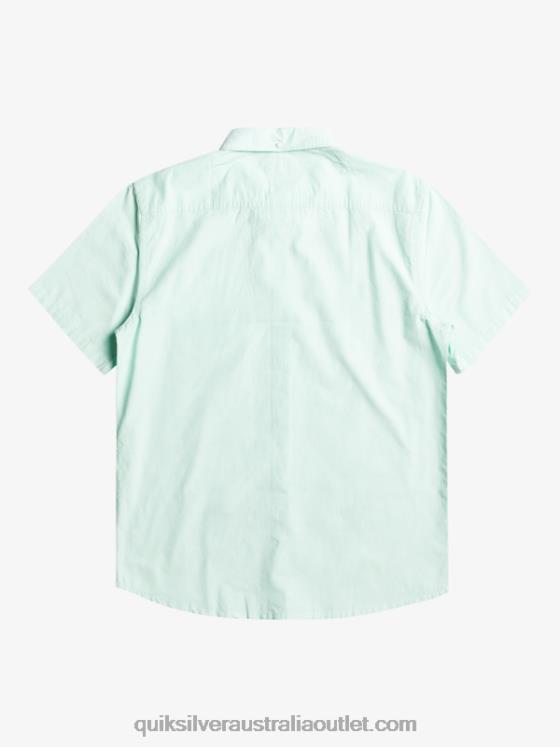 Quiksilver Men Winfall Short Sleeve Shirt H2N4B382 iced aqua