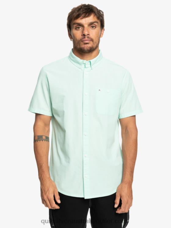 Quiksilver Men Winfall Short Sleeve Shirt H2N4B382 iced aqua