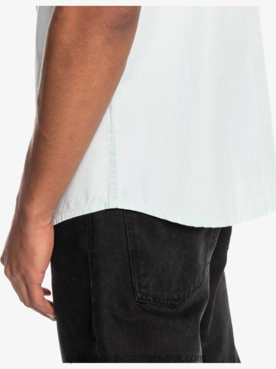 Quiksilver Men Winfall Short Sleeve Shirt H2N4B382 iced aqua