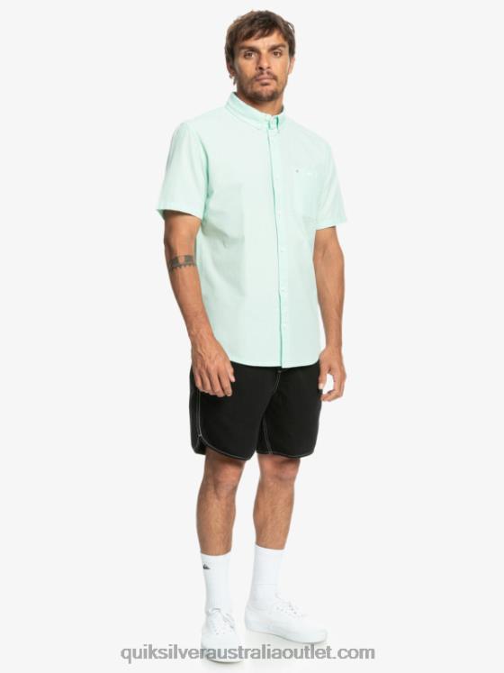 Quiksilver Men Winfall Short Sleeve Shirt H2N4B382 iced aqua