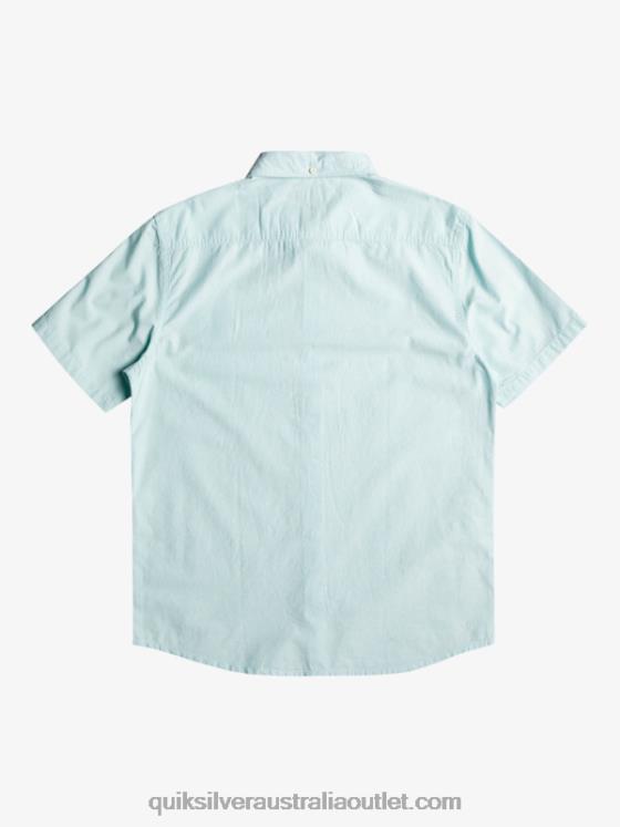 Quiksilver Men Winfall Short Sleeve Shirt H2N4B385 angel blue