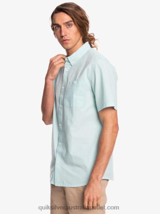 Quiksilver Men Winfall Short Sleeve Shirt H2N4B385 angel blue