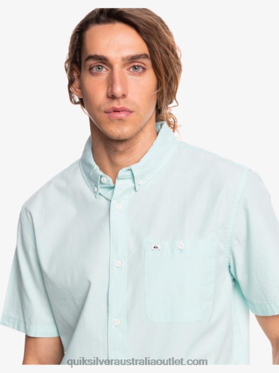 Quiksilver Men Winfall Short Sleeve Shirt H2N4B385 angel blue