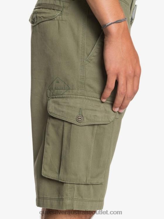 Quiksilver Men Crucial Battle 21 Cargo Shorts H2N4B1523 four leaf clover