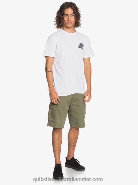 Quiksilver Men Crucial Battle 21 Cargo Shorts H2N4B1523 four leaf clover