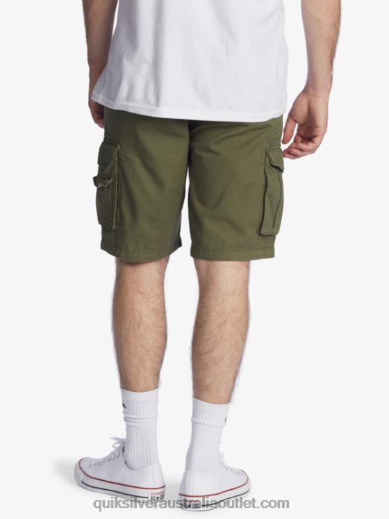 Quiksilver Men Crucial Battle 21 Cargo Shorts H2N4B1523 four leaf clover