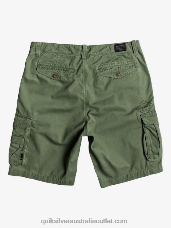 Quiksilver Men Crucial Battle 21 Cargo Shorts H2N4B1523 four leaf clover