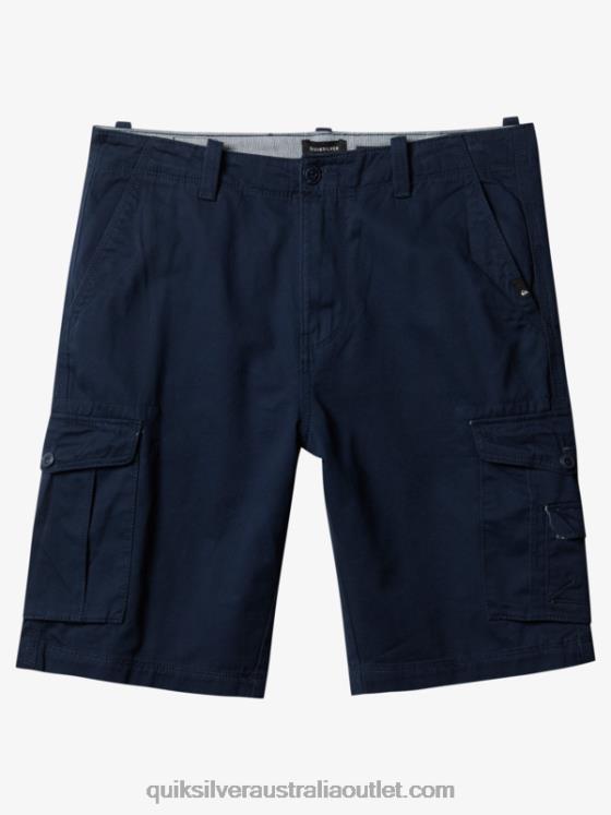 Quiksilver Men Crucial Battle 21 Cargo Shorts H2N4B1524 navy blazer