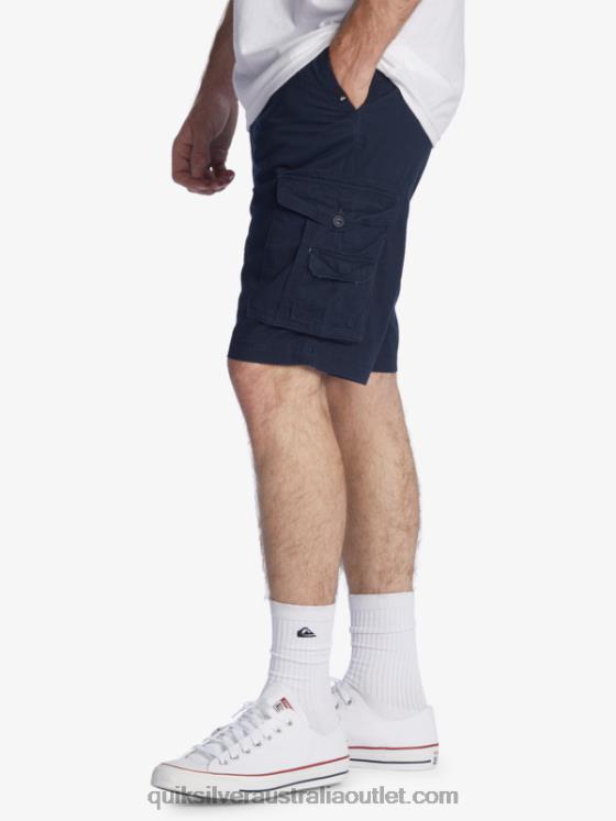 Quiksilver Men Crucial Battle 21 Cargo Shorts H2N4B1524 navy blazer