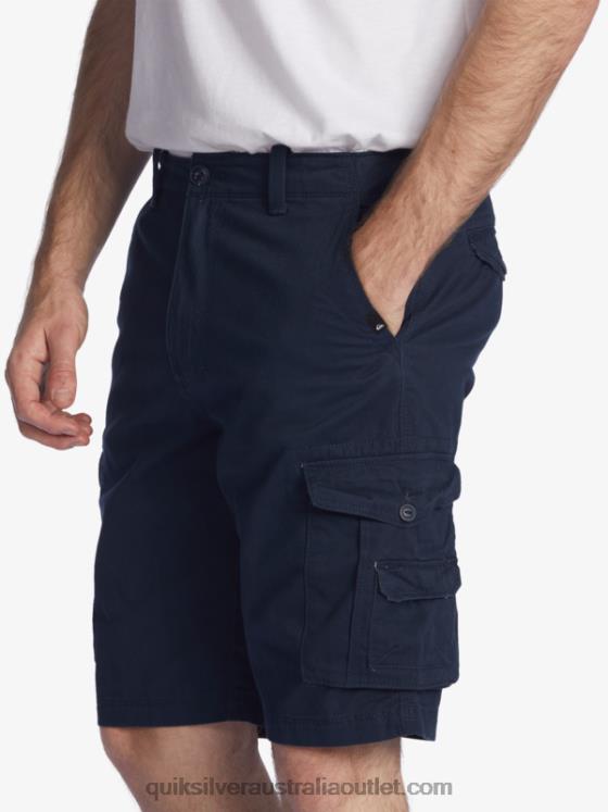 Quiksilver Men Crucial Battle 21 Cargo Shorts H2N4B1524 navy blazer