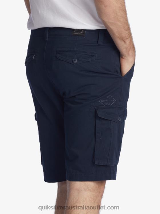 Quiksilver Men Crucial Battle 21 Cargo Shorts H2N4B1524 navy blazer
