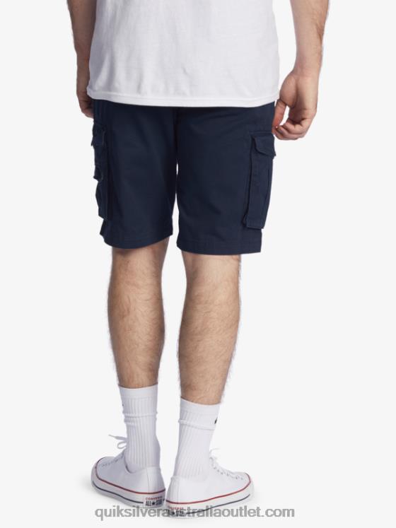 Quiksilver Men Crucial Battle 21 Cargo Shorts H2N4B1524 navy blazer