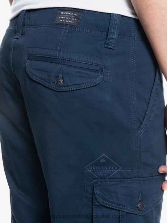 Quiksilver Men Crucial Battle 21 Cargo Shorts H2N4B1524 navy blazer