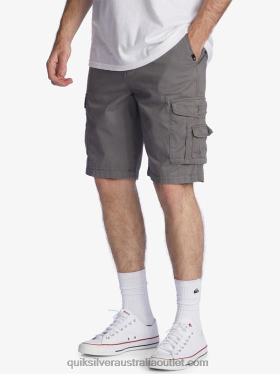 Quiksilver Men Crucial Battle 21 Cargo Shorts H2N4B1525 quiet shade