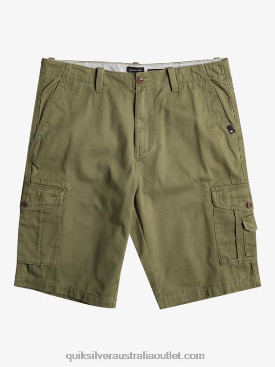 Quiksilver Men Crucial Battle Cargo Shorts H2N4B954 four leaf clover