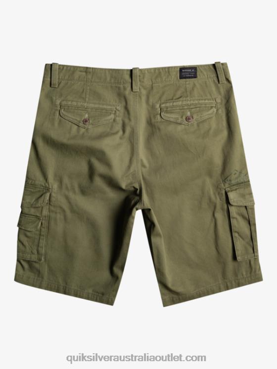 Quiksilver Men Crucial Battle Cargo Shorts H2N4B954 four leaf clover