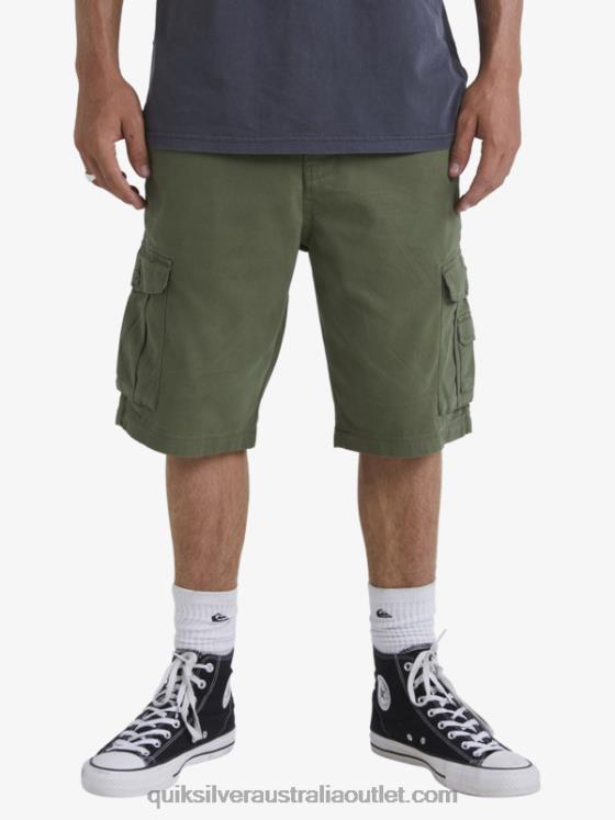 Quiksilver Men Crucial Battle Cargo Shorts H2N4B954 four leaf clover