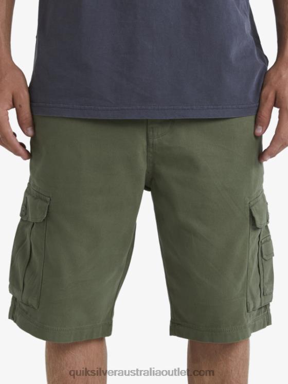 Quiksilver Men Crucial Battle Cargo Shorts H2N4B954 four leaf clover