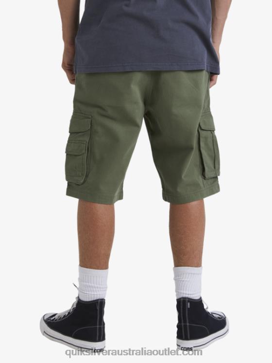 Quiksilver Men Crucial Battle Cargo Shorts H2N4B954 four leaf clover