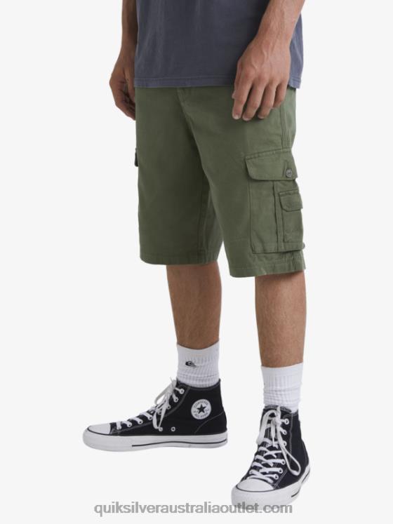 Quiksilver Men Crucial Battle Cargo Shorts H2N4B954 four leaf clover