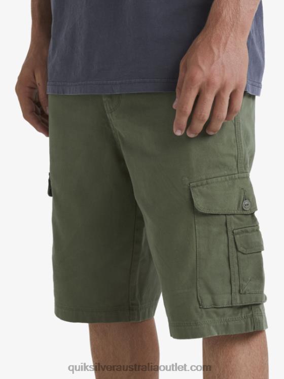 Quiksilver Men Crucial Battle Cargo Shorts H2N4B954 four leaf clover