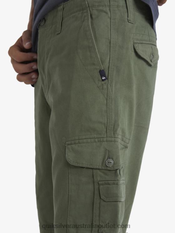 Quiksilver Men Crucial Battle Cargo Shorts H2N4B954 four leaf clover