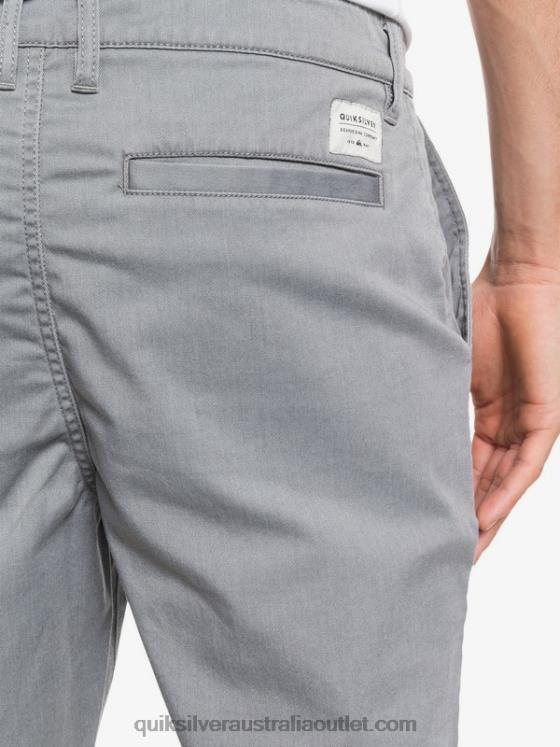 Quiksilver Men Everyday Union Stretch 20 Chino Pocket Shorts H2N4B1312 light grey heather
