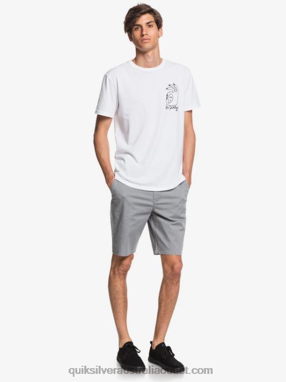 Quiksilver Men Everyday Union Stretch 20 Chino Pocket Shorts H2N4B1312 light grey heather