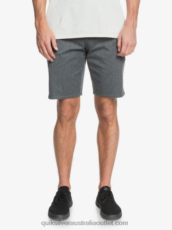 Quiksilver Men Everyday Union Stretch 20 Chino Pocket Shorts H2N4B1313 dark grey heather