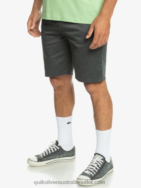 Quiksilver Men Everyday Union Stretch Chino 20 Shorts H2N4B855 dark grey heather