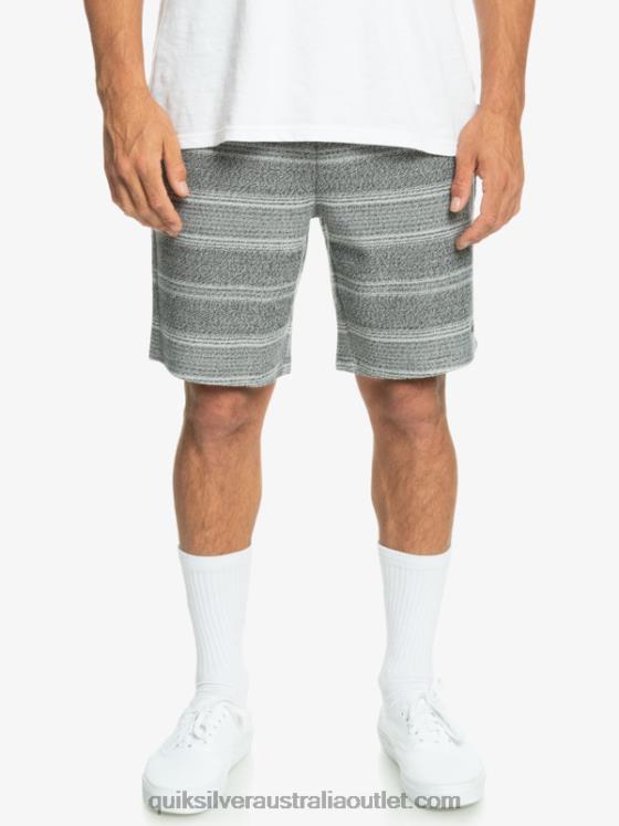 Quiksilver Men Great Otway Sweat Shorts H2N4B329 black otway stripe