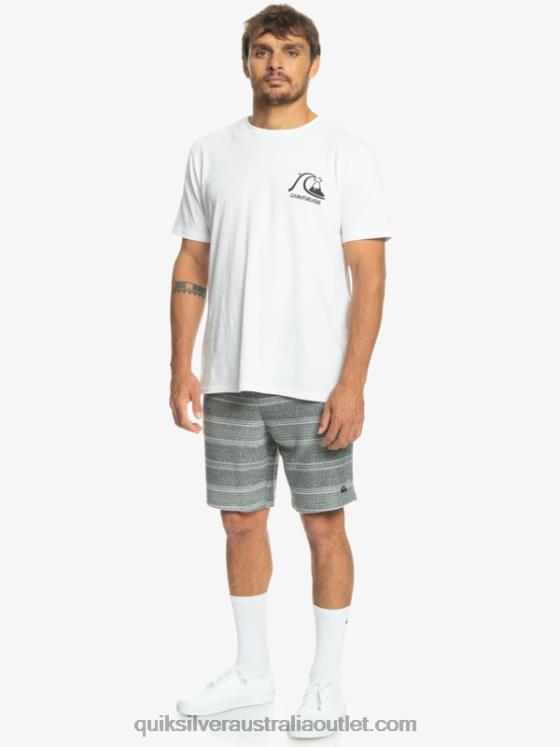 Quiksilver Men Great Otway Sweat Shorts H2N4B329 black otway stripe