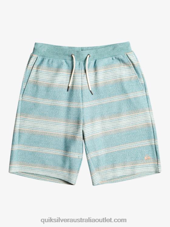 Quiksilver Men Great Otway Sweat Shorts H2N4B331 brittany blue otway stripe