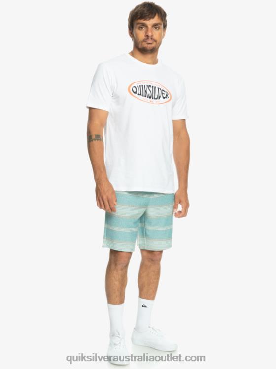 Quiksilver Men Great Otway Sweat Shorts H2N4B331 brittany blue otway stripe