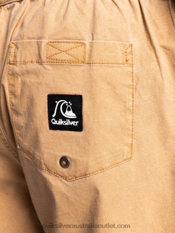 Quiksilver Men Taxer 17 Elastic Waist Shorts H2N4B1377 tannin