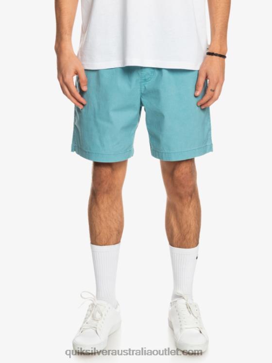 Quiksilver Men Taxer 17 Elastic Waist Shorts H2N4B1378 delphinium blue